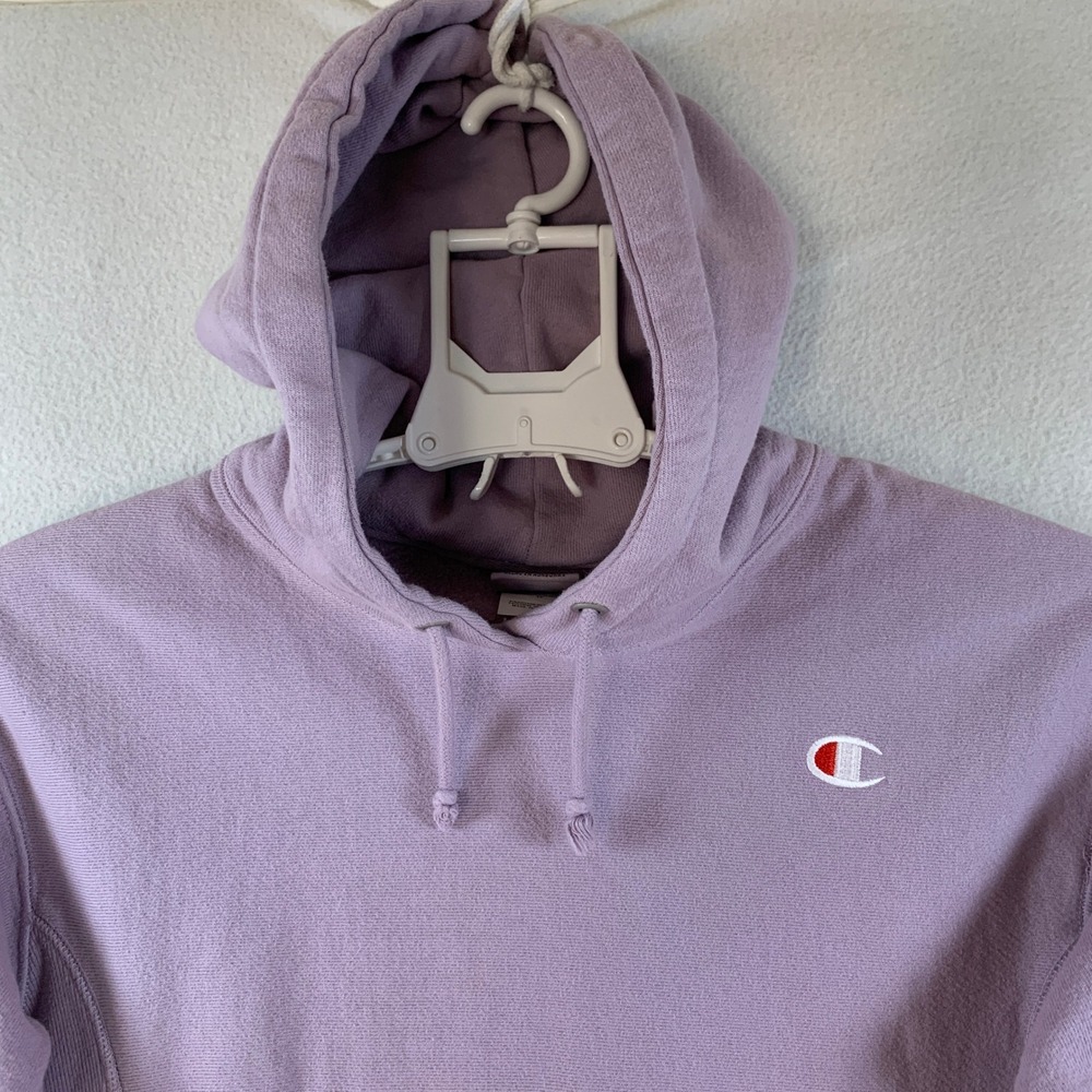 Champion Women's Reverse Weave‎ Pullover Hoodie Sweatshirt Heavyweight Purple XS - Picture 4 of 10